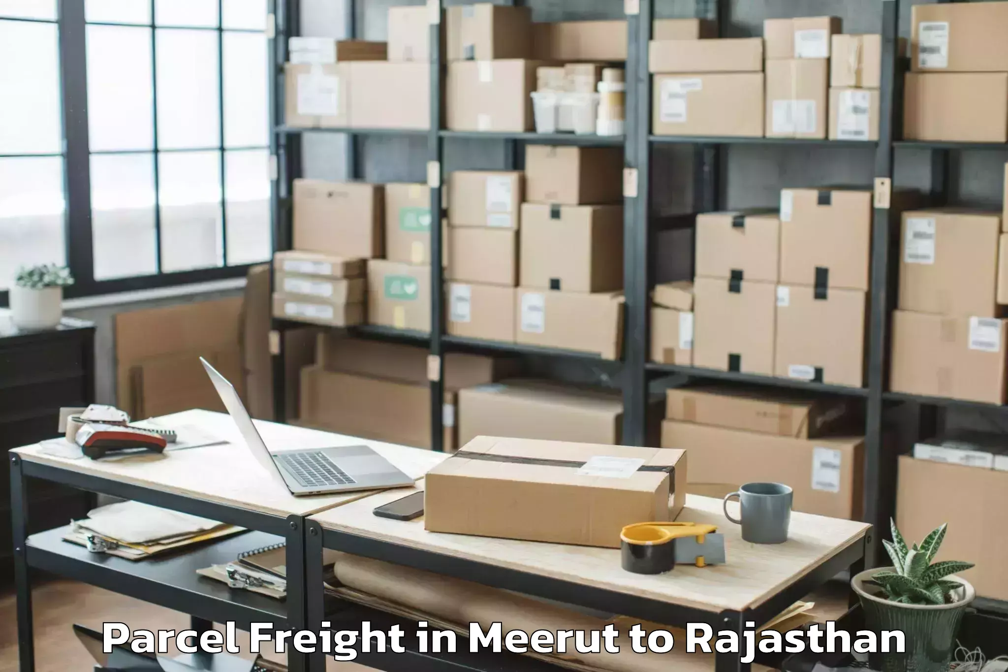 Book Meerut to Pindwara Parcel Freight Online